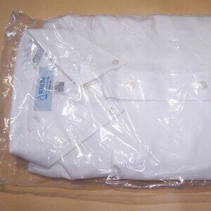 Arrow Men Stylish L-Sleeve White Dress Shirt 15.5 x 32/33 w/Button Down Collar